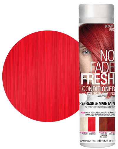 No Fade Fresh semi permanent hair color depositing conditioner in Bright Red