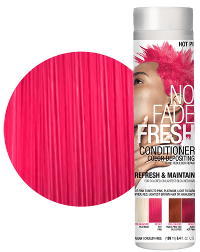 No Fade Fresh semi permanent hair color depositing conditioner in Hot Pink