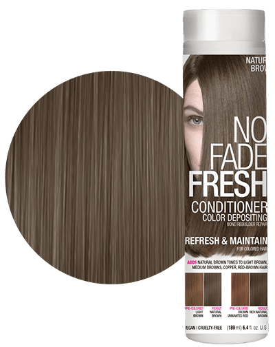 No Fade Fresh semi permanent hair color depositing conditioner in Natural Brown