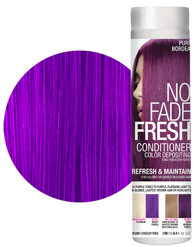 No Fade Fresh semi permanent hair color depositing conditioner in Purple Bordeaux