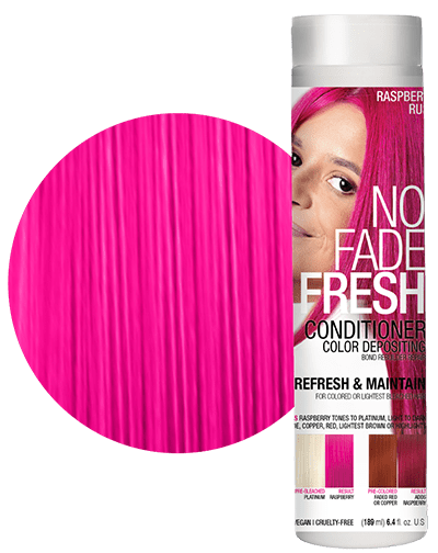 No Fade Fresh semi permanent hair color depositing conditioner in Raspberry Rush