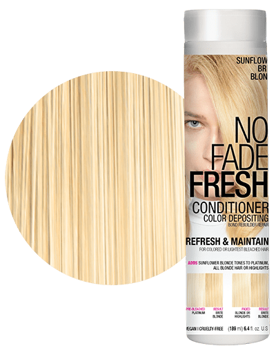 No Fade Fresh semi permanent hair color depositing conditioner in Sunflower Blonde