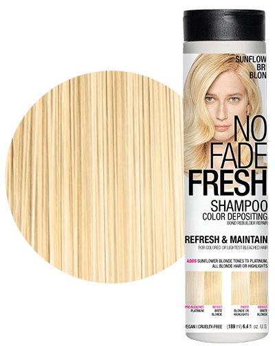 No Fade Fresh semi permanent hair color depositing shampoo in Sunflower Blonde