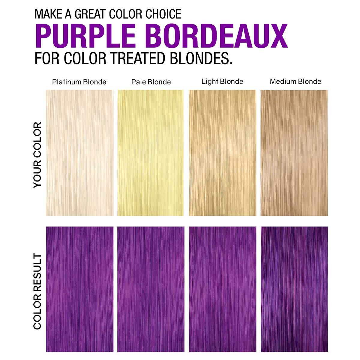 Purple Bordeaux for color treated blondes.
