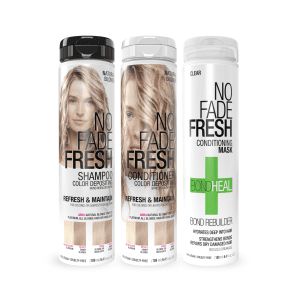 No Fade Fresh Natural Blonde shampoo conditioner set with BondHeal deep conditioning hair mask