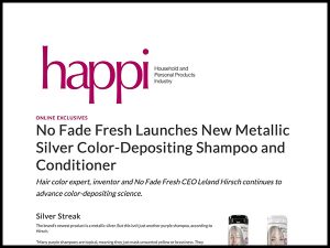 Metallic Silver has received an online exclusive with happi. 